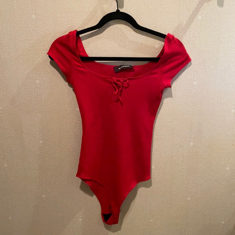 COPY - Reformation Red Bodysuit